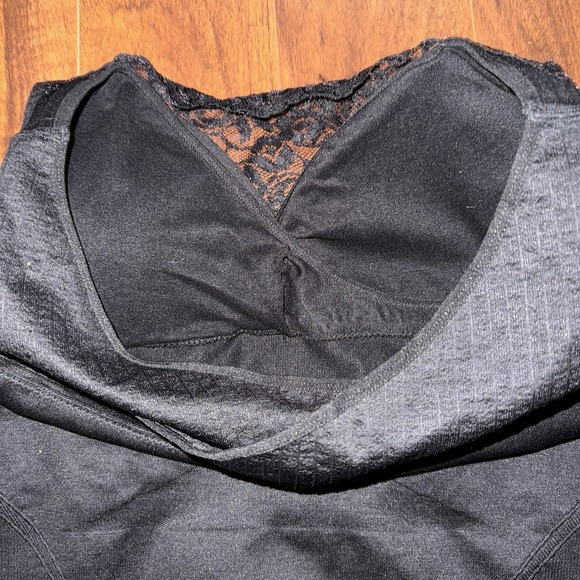 NWT SANKOM Patent Top Black Lace XXXL Bra Vest Shapewear Posture Support Tank - Picture 11 of 12
